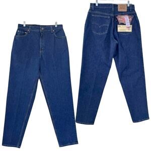 Vintage Womens Levis 550 Blue Denim USA Mom Jeans 14 DEADSTOCK 90s Retro Y2k New